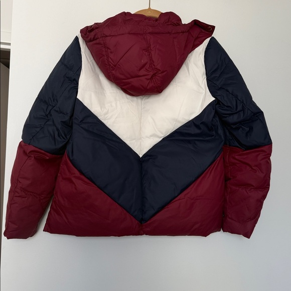 J. Crew Colorblock Chevron Women’s puffer jacket size xs - Picture 6 of 9
